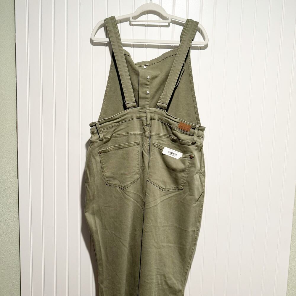 Judy Blue Green Retro Flare Overalls High Waist Tummy Control NEW 3X - Picture 7 of 9